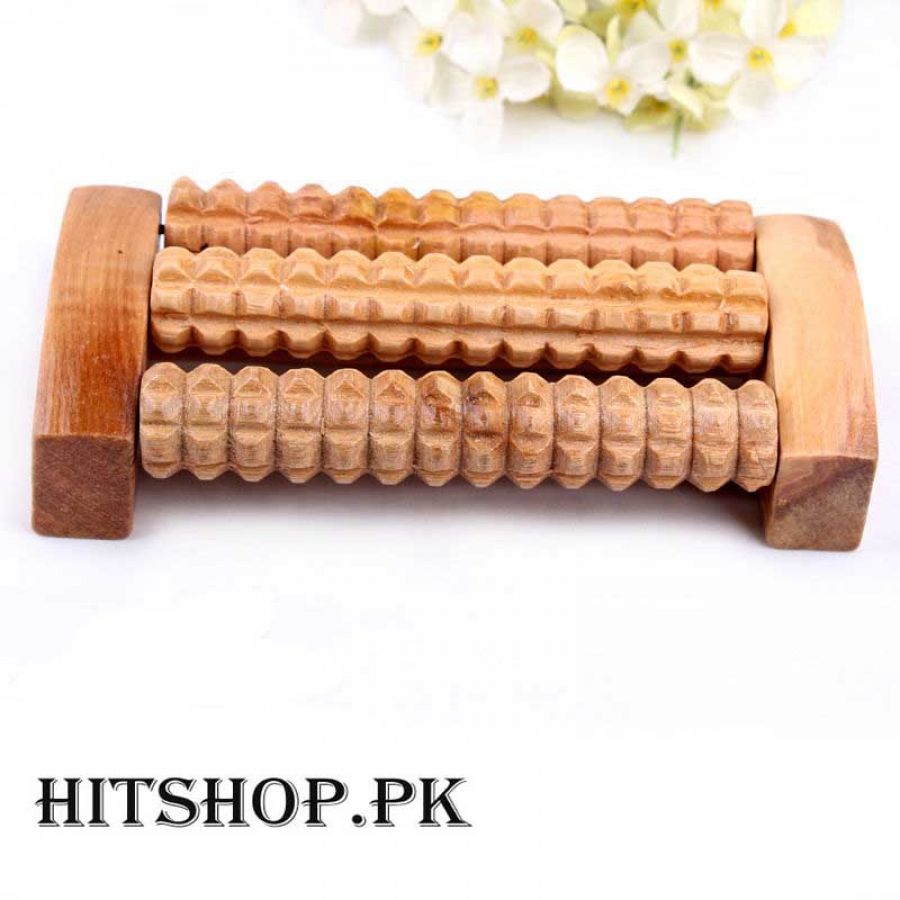 3 Rows Wooden Foot Massage Roller